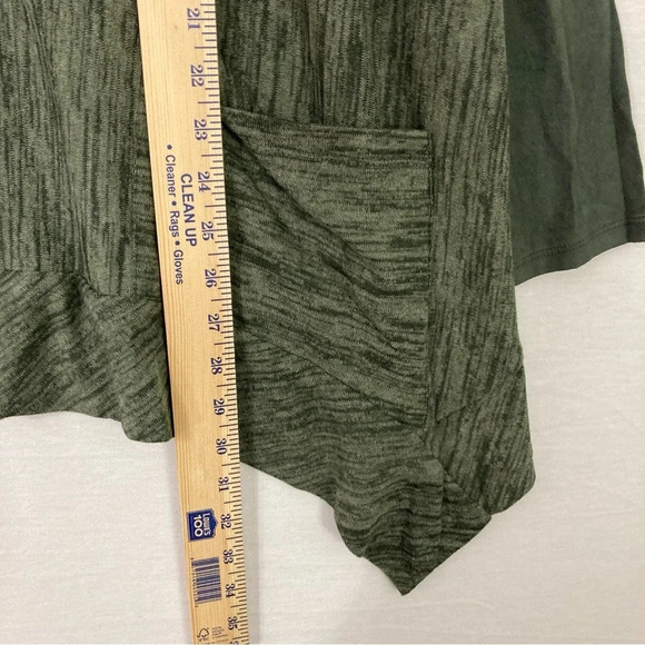 LOGO by Lori Goldstein Green Zip Up Lagenlook Oversized Jacket Large - Picture 5 of 10